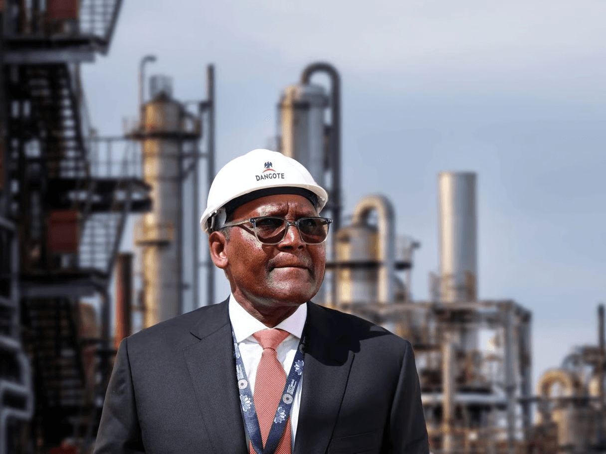 Illustration — L'IPO Dangote : 5 milliards sur cinq bourses africaines — acheter du pétrole africain en naira, recevoir des dividendes en dollars
