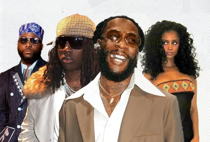 Illustration — Afrobeats au Mondial : Burna Boy, Rema, Ayra Starr et Davido sur l'album officiel FIFA, la culture nigériane avant les scores