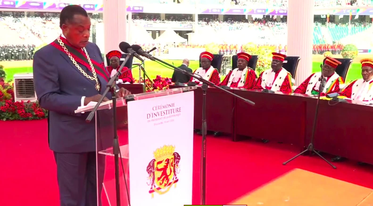 Illustration — Congo-Brazzaville : Sassou Nguesso prête serment aujourd'hui — 47 ans de pouvoir, 94,82%, et l'Afrique qui regarde