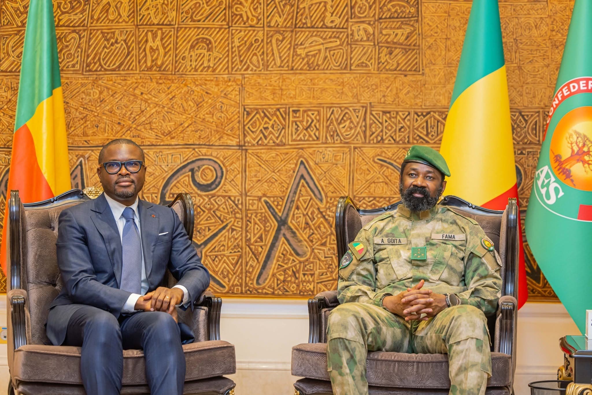 Illustration — Mali-Bénin : Goïta et Talon reçoivent Wadagni, le pari d'un rapprochement pragmatique au Sahel
