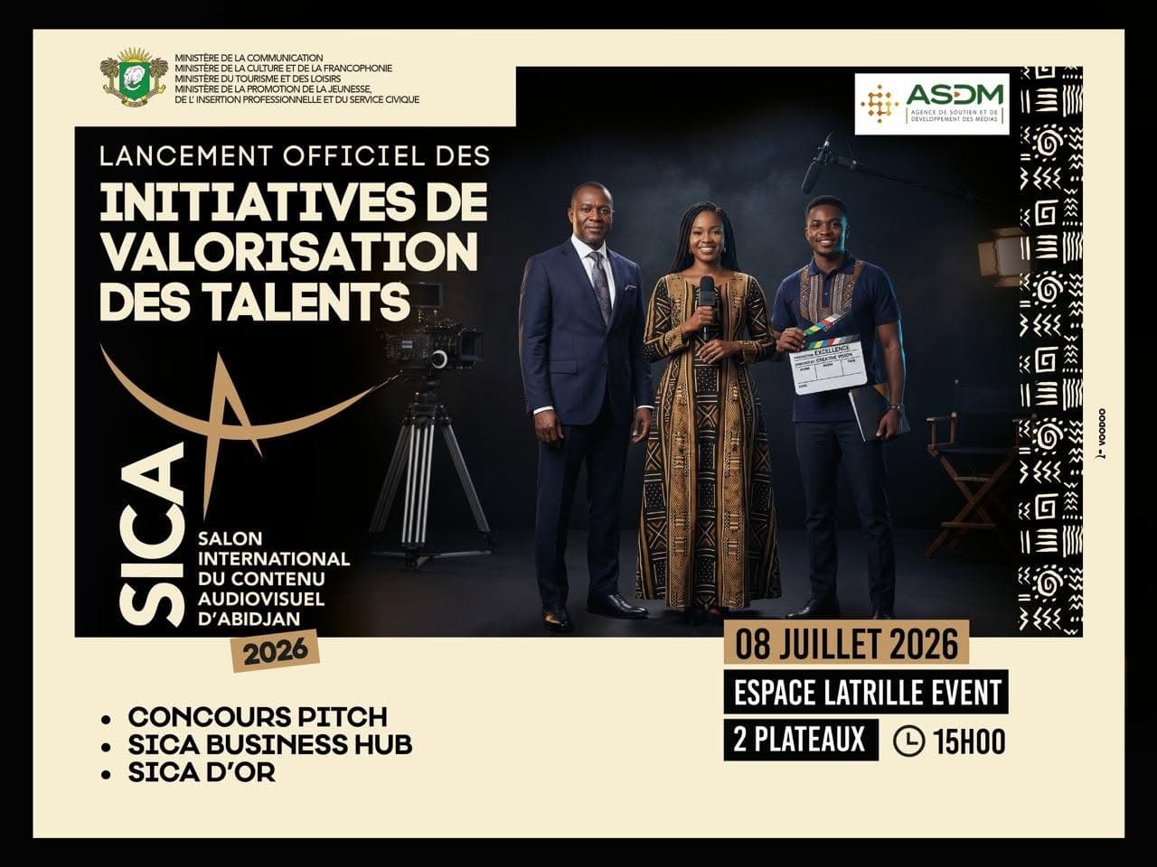 Illustration — Côte d'Ivoire : le SICA 2026 lance ses concours de valorisation des talents audiovisuels, rendez-vous à Abidjan du 26 au 28 novembre